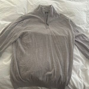 gray 1/4 zip